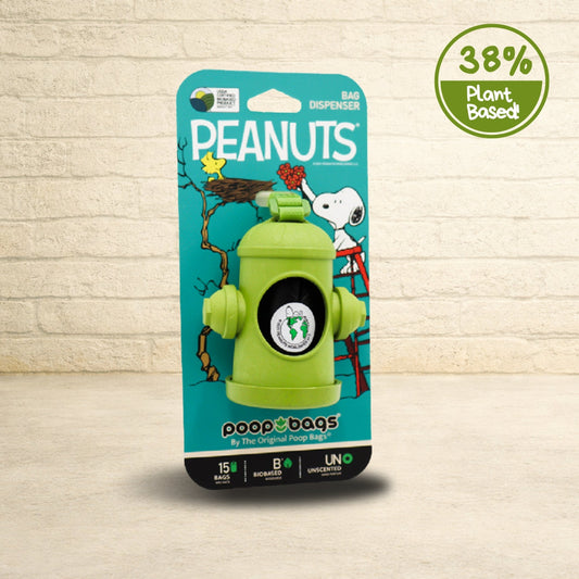 Snoopy® Hydrant Dispenser + Leash Roll Poop Bags