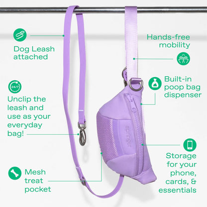 Original Hands-Free Neoprene Dog Walking Bag with 4ft Leash