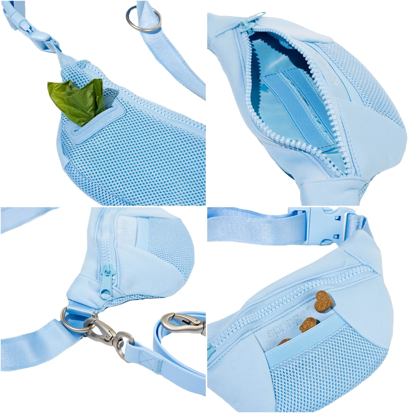 Original Hands-Free Neoprene Dog Walking Bag with 4ft Leash