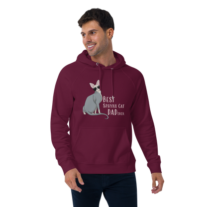 "BEST SPHYNX CAT DAD" UNISEX ECO HOODIE