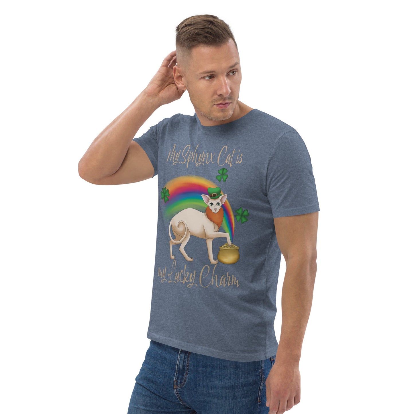 "MY SPHYNX IS MY LUCKY CHARM" UNISEX ECO TEE