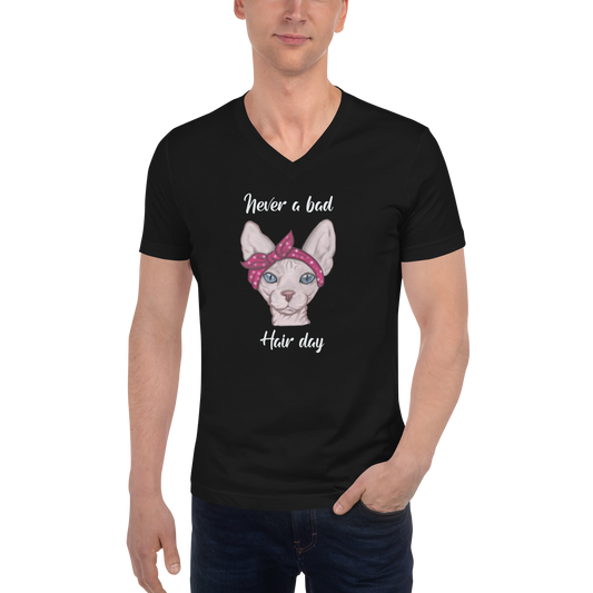 "NEVER A BAD HAIR DAY" UNISEX ECO TEE