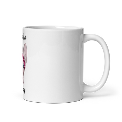 "NEVER A BAD HAIR DAY" SPHYNX COFFEE MUG