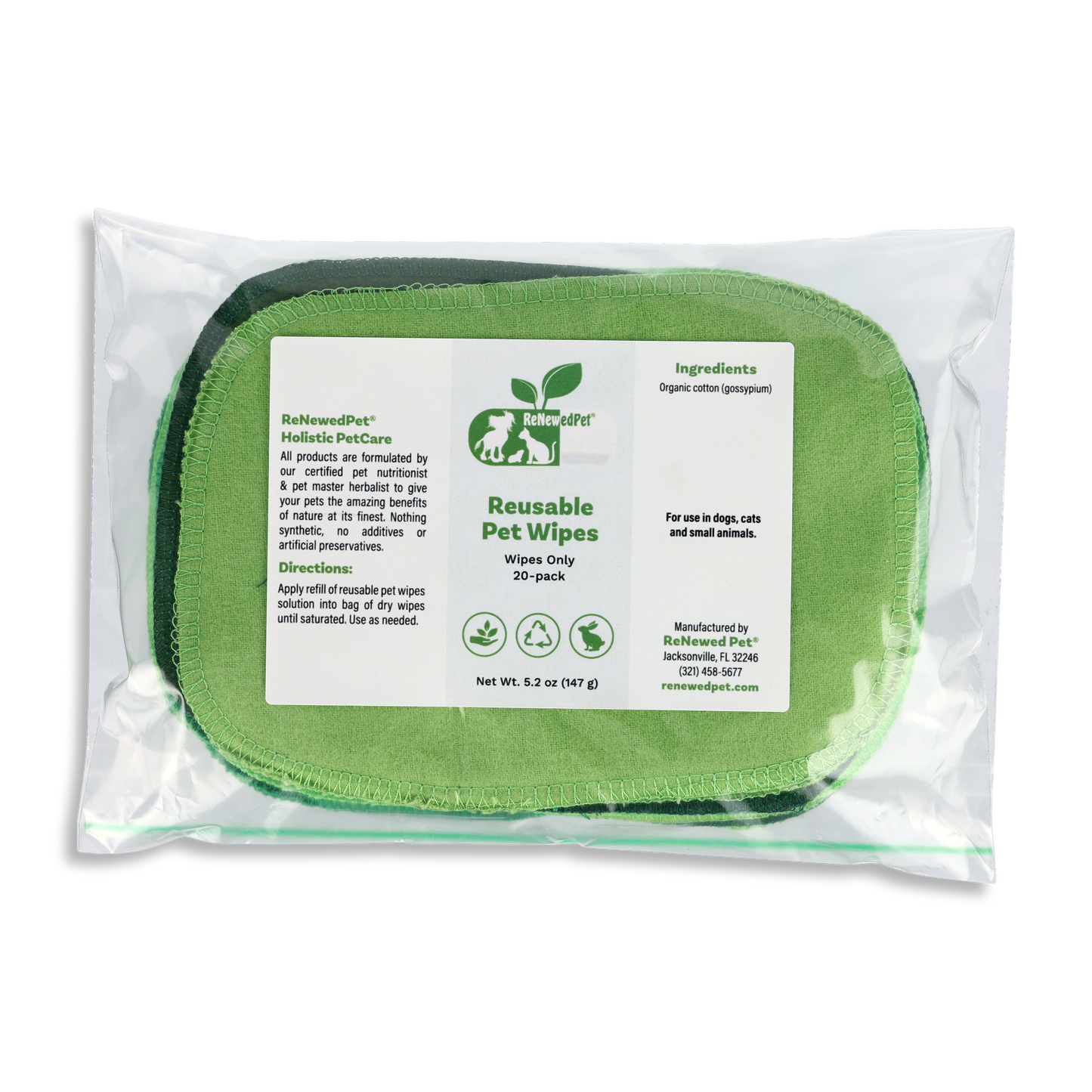 4-ALL PETS REUSABLE PET WIPES